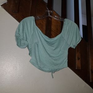 7Day Wknd green crop top size medium